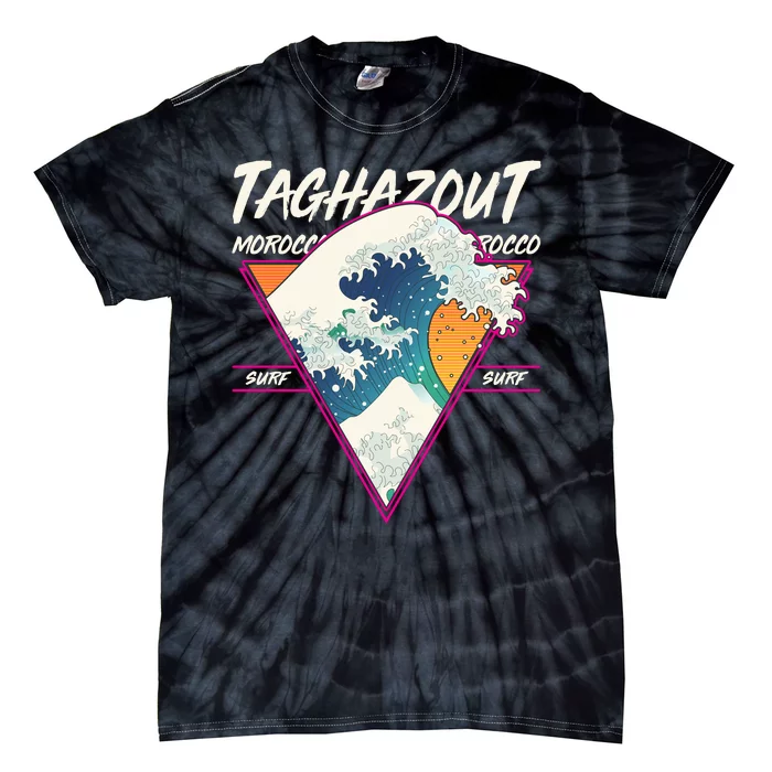 Retro Taghazout Morocco Surf Great Wave Tie-Dye T-Shirt