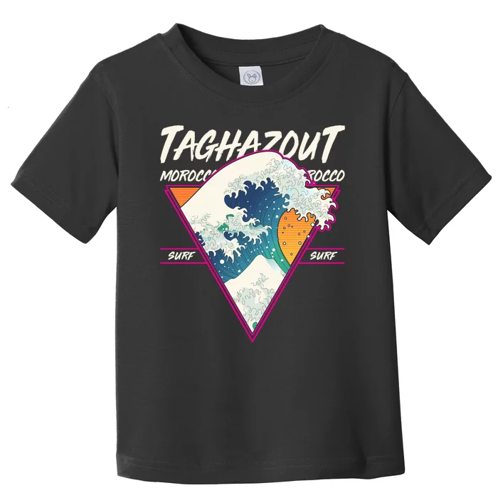 Retro Taghazout Morocco Surf Great Wave Toddler T-Shirt