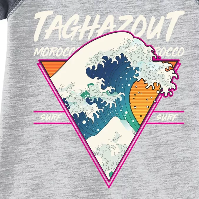 Retro Taghazout Morocco Surf Great Wave Infant Baby Jersey Bodysuit