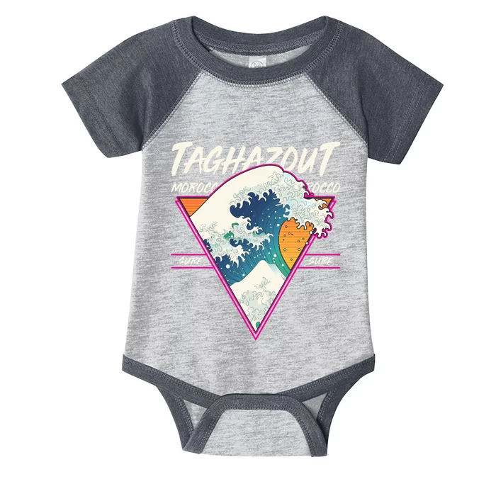 Retro Taghazout Morocco Surf Great Wave Infant Baby Jersey Bodysuit