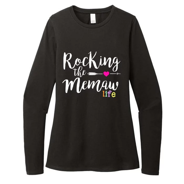 Rocking The Memaw Life Funny Cute Grandma Gift Womens CVC Long Sleeve Shirt