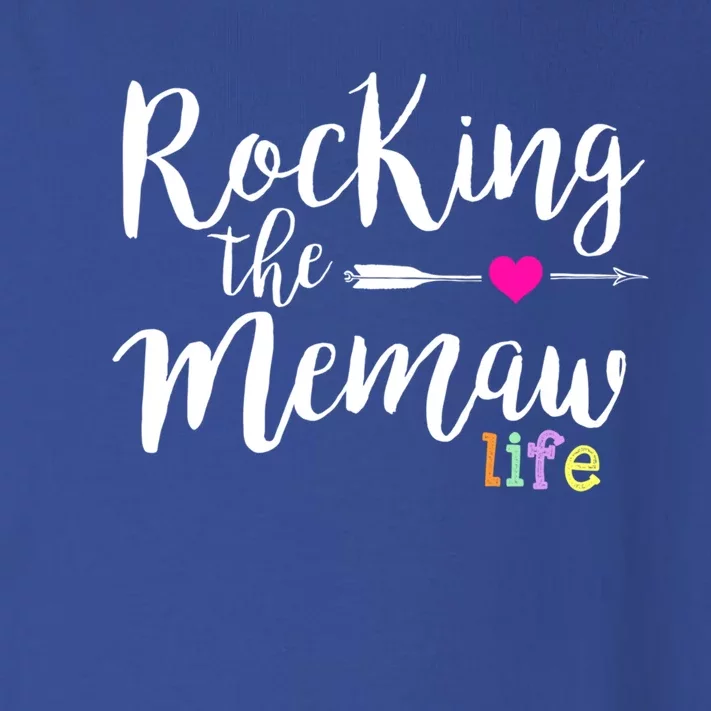 Rocking The Memaw Life Funny Cute Grandma Gift Toddler Long Sleeve Shirt