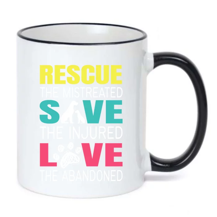 Rescue The Mistreated Save Injured Animal Rights Rescue Gift Black Color Changing Mug