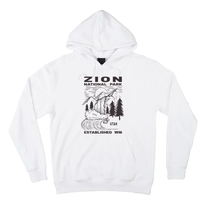 Road Trip Mount Zion National Park Utah Wilderness Waterfall Hoodie