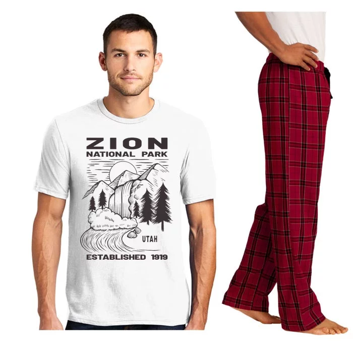 Road Trip Mount Zion National Park Utah Wilderness Waterfall Pajama Set