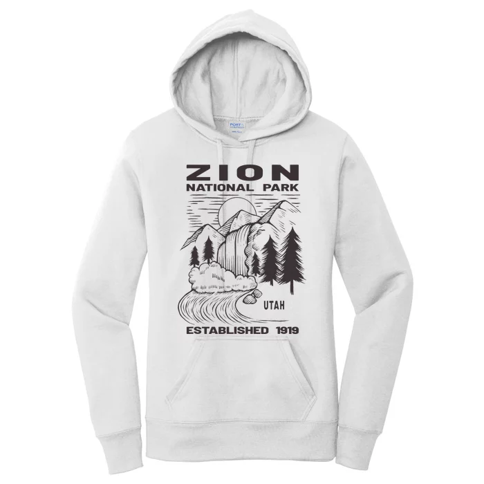 Road Trip Mount Zion National Park Utah Wilderness Waterfall Women's Pullover Hoodie