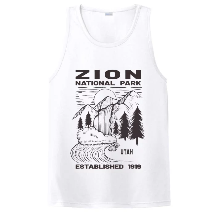 Road Trip Mount Zion National Park Utah Wilderness Waterfall Performance Tank