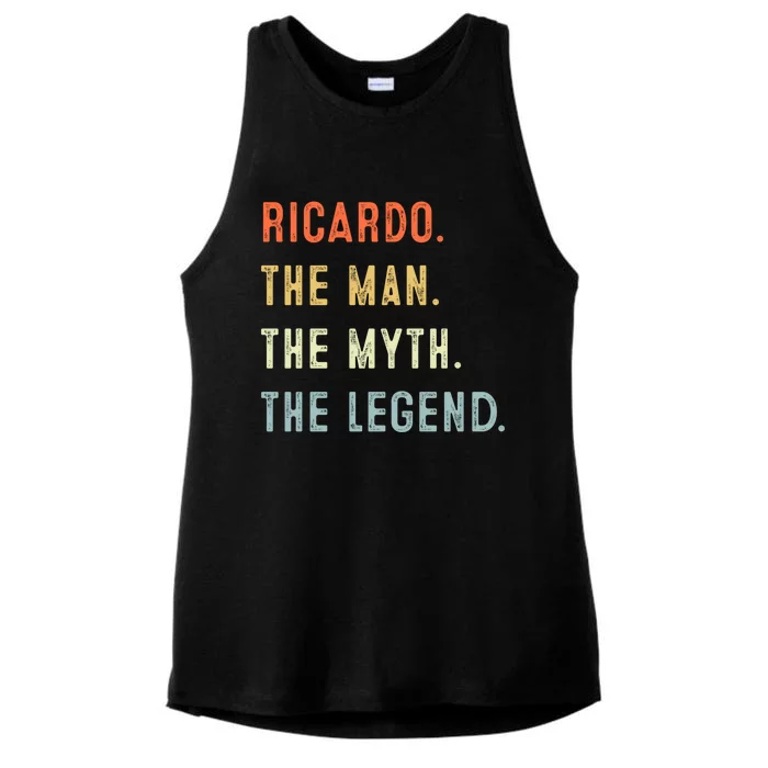 Ricardo The Myth Legend Father’s Day Gift Papa Grandpa Gift Ladies Tri-Blend Wicking Tank