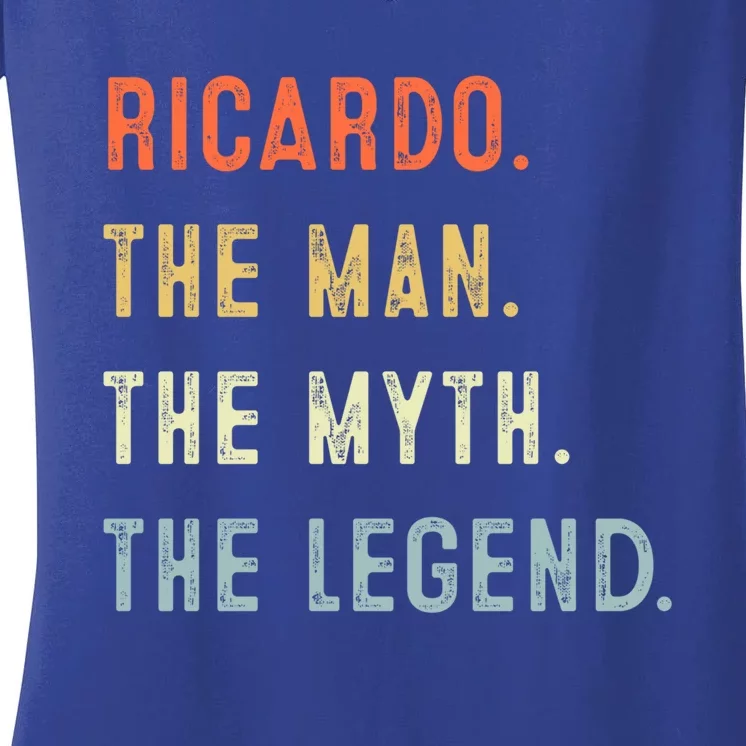 Ricardo The Myth Legend Father’s Day Gift Papa Grandpa Gift Women's V-Neck T-Shirt