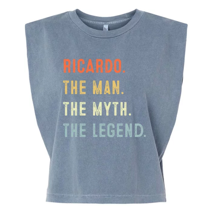 Ricardo The Myth Legend Father’s Day Gift Papa Grandpa Gift Garment-Dyed Women's Muscle Tee