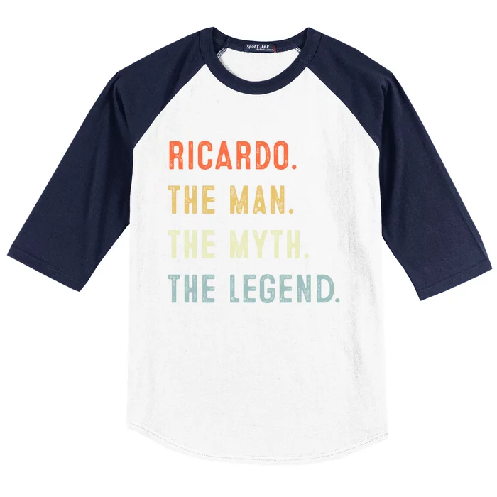 Ricardo The Myth Legend Father’s Day Gift Papa Grandpa Gift Baseball Sleeve Shirt