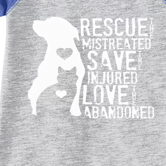 Rescue The Mistreated Save The Injured Love The Abandoned Infant Baby Jersey Bodysuit