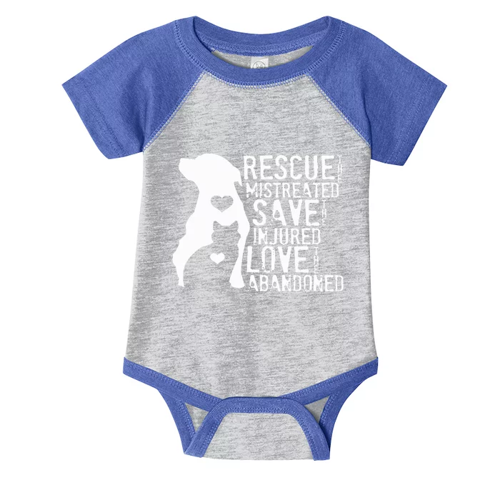 Rescue The Mistreated Save The Injured Love The Abandoned Infant Baby Jersey Bodysuit