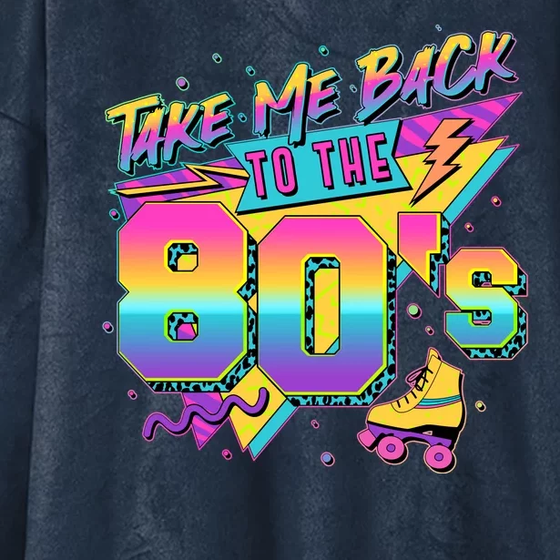 Retro Take Me Back To The 80s Eighties Hooded Wearable Blanket