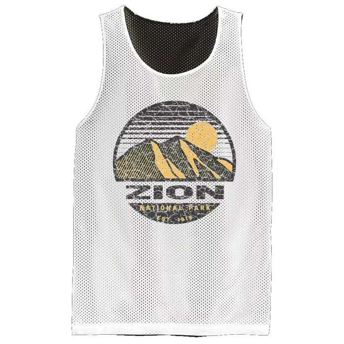 Road Trip Mount Zion National Park Utah Mountain Sunset Art Mesh Reversible Basketball Jersey Tank