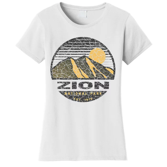 Road Trip Mount Zion National Park Utah Mountain Sunset Art Women's T-Shirt