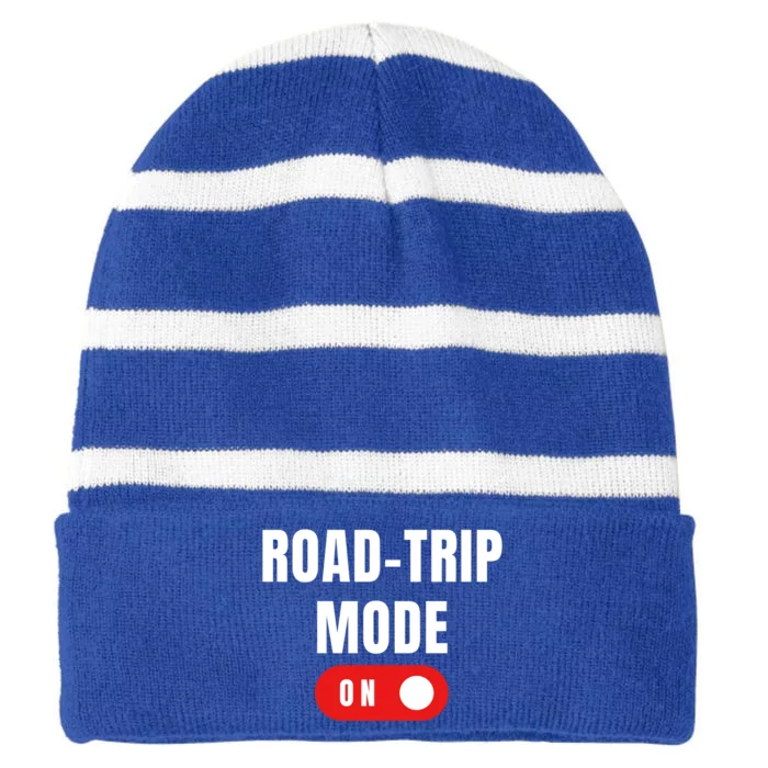 Road Trip Modeon For Road Trippin Travelers Gift Striped Beanie with Solid Band