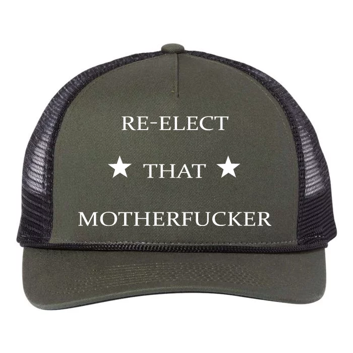 REELECT THAT MOTHERFUCKER Retro Rope Trucker Hat Cap