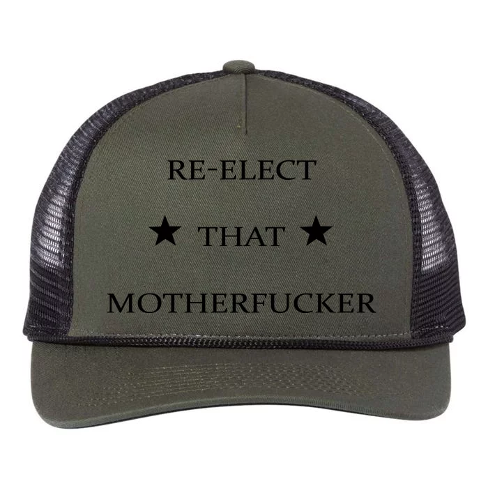 Reelect That Motherfucker Funny Political Retro Rope Trucker Hat Cap