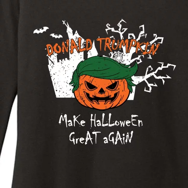 Retro Trumpkin Make Halloween Great Again Funny Trump Gift Womens CVC Long Sleeve Shirt