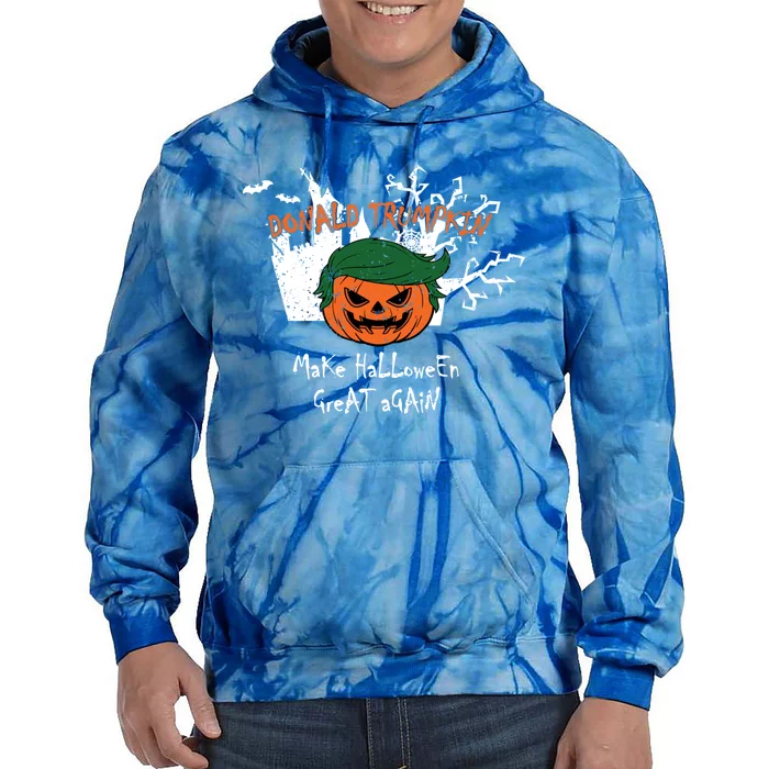 Retro Trumpkin Make Halloween Great Again Funny Trump Gift Tie Dye Hoodie