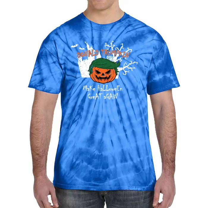 Retro Trumpkin Make Halloween Great Again Funny Trump Gift Tie-Dye T-Shirt