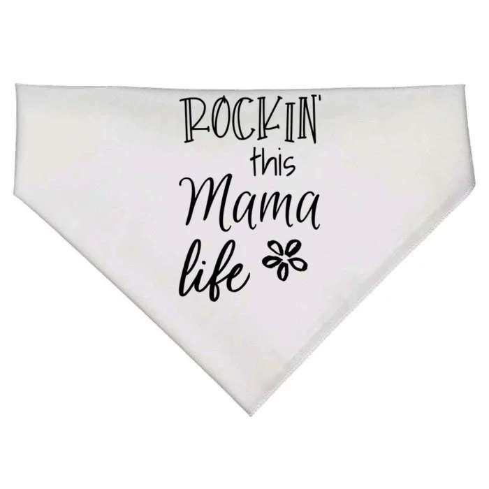 Rockin This Mama Life Special Mother Mom Cool Gift USA-Made Doggie Bandana