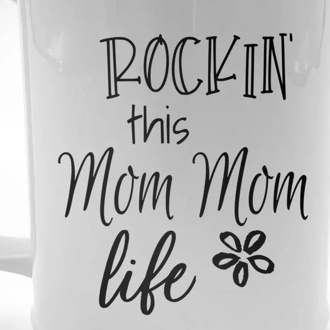 Rockin This Mom Mom Life Special Grandma Gift Front & Back Beer Stein