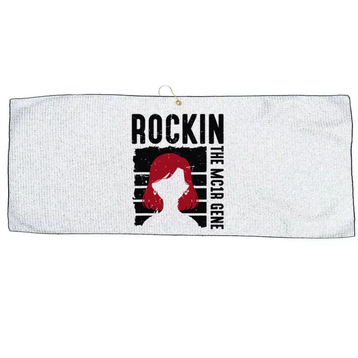 Rockin The Mc1r Gene Red Hair Red Head Redhead Large Microfiber Waffle Golf Towel