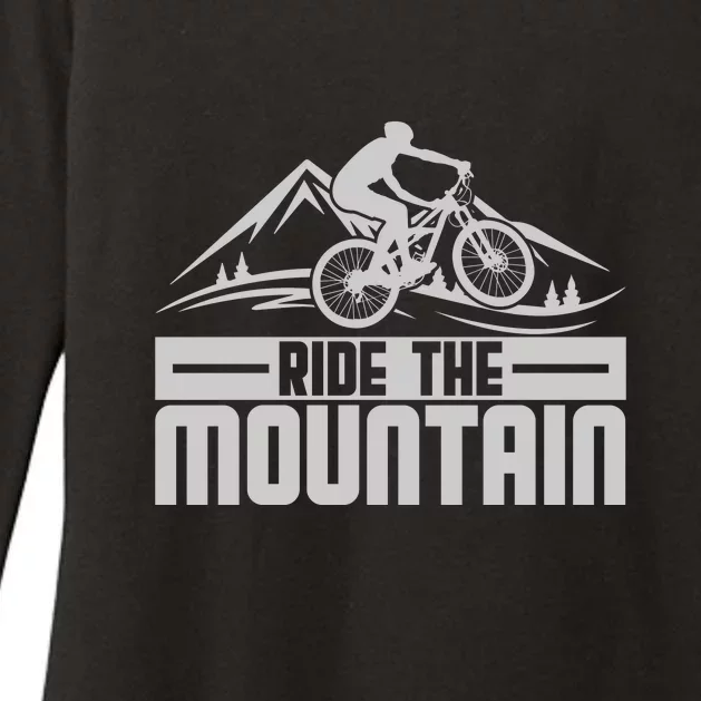 Ride The Mountain Biker Lover Gift Womens CVC Long Sleeve Shirt