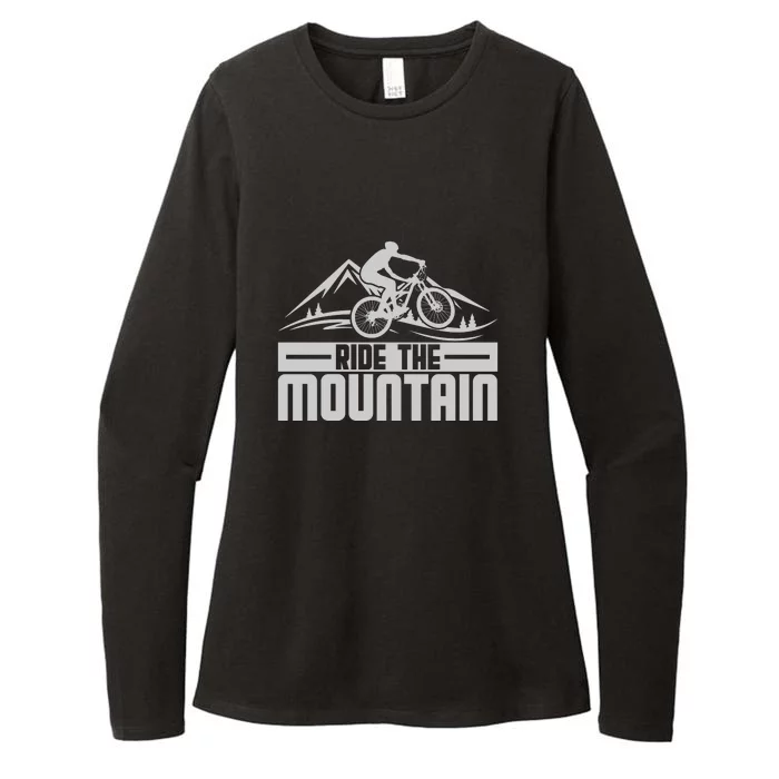 Ride The Mountain Biker Lover Gift Womens CVC Long Sleeve Shirt