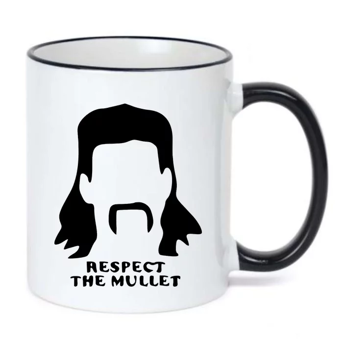 Respect The Mullet It's Mullet Time Funny Redneck Mullet Black Color Changing Mug