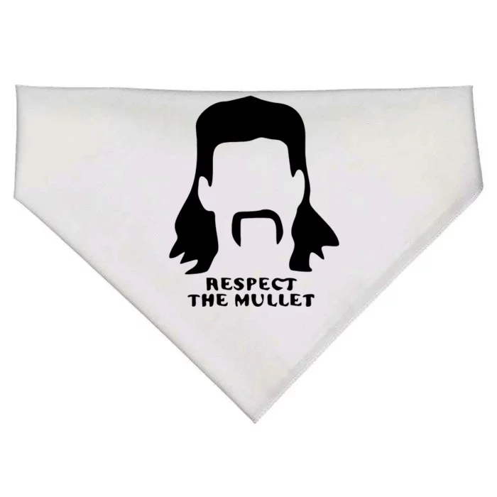 Respect The Mullet It's Mullet Time Funny Redneck Mullet USA-Made Doggie Bandana