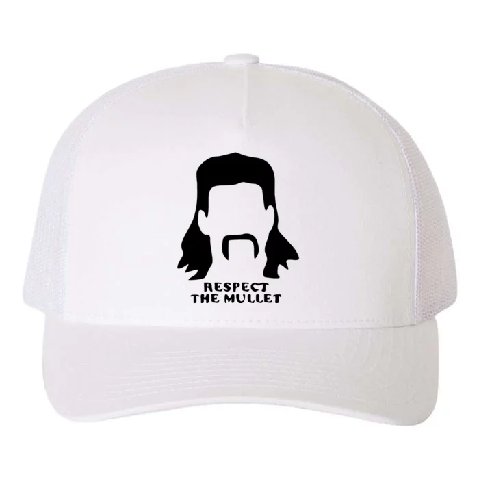 Respect The Mullet It's Mullet Time Funny Redneck Mullet Yupoong Adult 5-Panel Trucker Hat