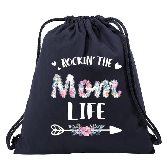 Rockin' The Mom Life Proud Grandma Mothers Day Funny Gift Drawstring Bag