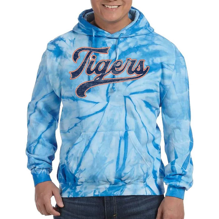 Retro Tigers Nickname Tie Dye Hoodie