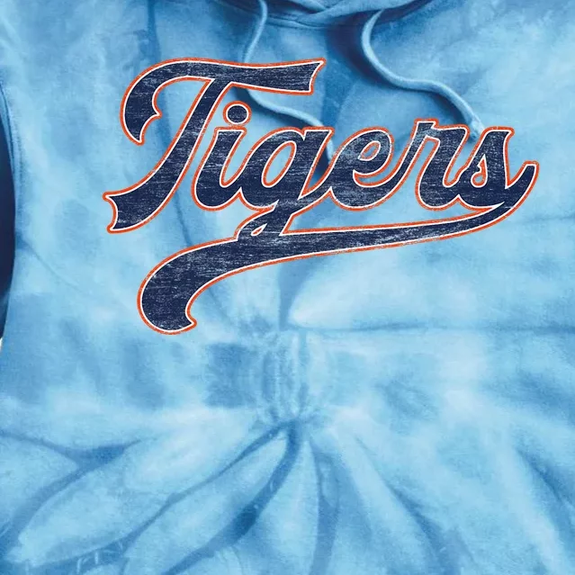 Retro Tigers Nickname Tie Dye Hoodie