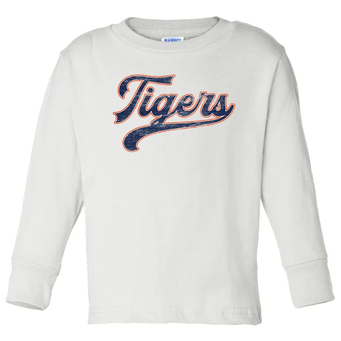 Retro Tigers Nickname Toddler Long Sleeve Shirt