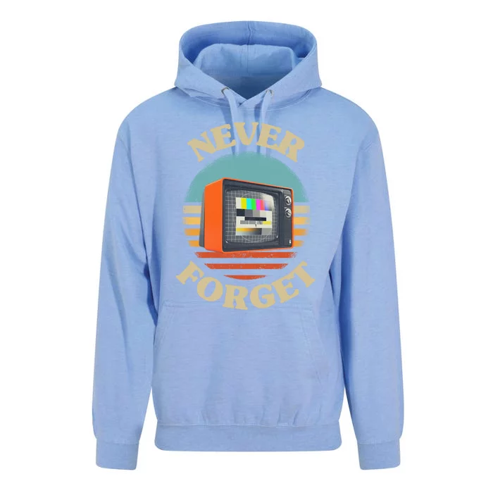 Retro Tv Never Forget Nostalgia Vintage Gift Unisex Surf Hoodie