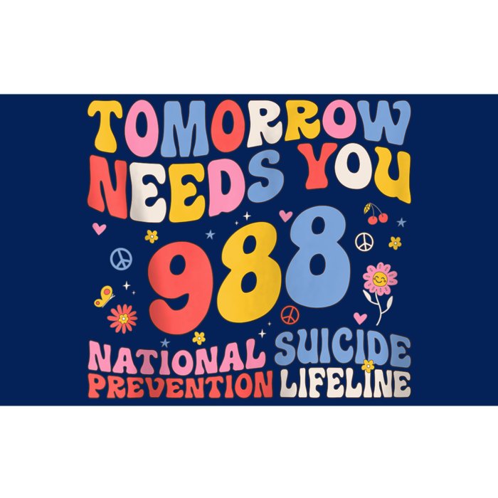 Retro Tomorrow Needs You 988 Suicide Prevention Awareness Zip Hoodie Bumper Sticker