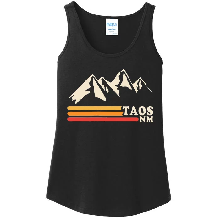 Retro Taos New Mexico Nm Mountains Ski Ladies Essential Tank