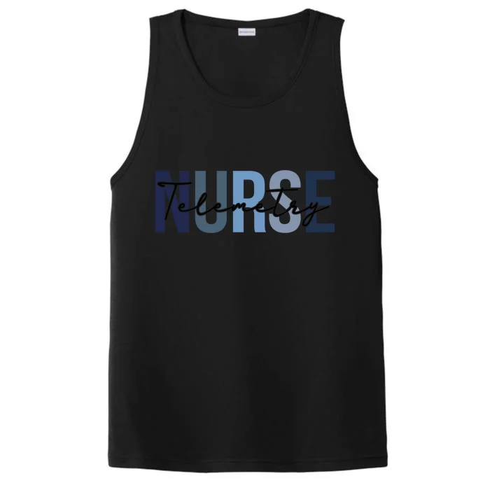 Retro Telemetry Nurse Print For Nursing Student Performance Tank