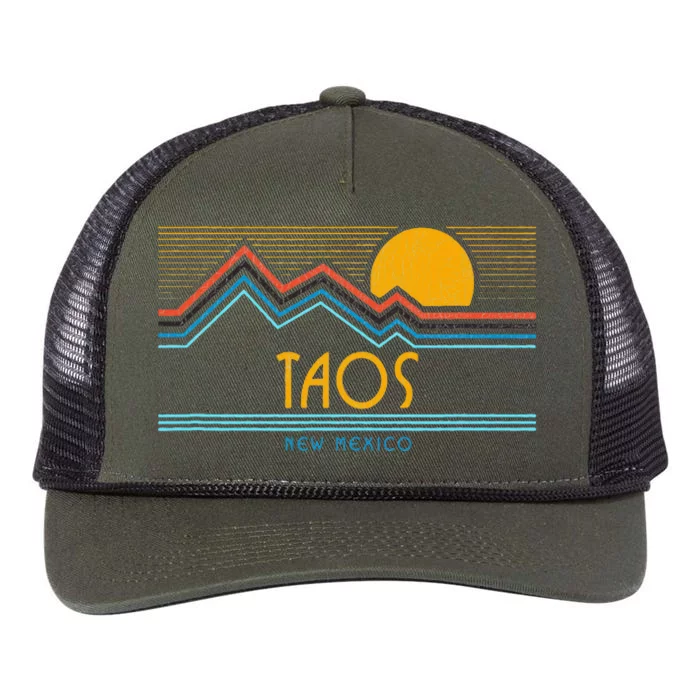 Retro Taos New Mexico Retro Rope Trucker Hat Cap