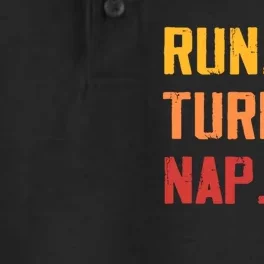 Run Turkey Nap Thanksgiving Funny Turkey Trot Running Dry Zone Grid Performance Polo