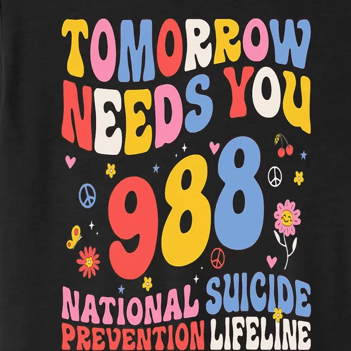 Retro Tomorrow Needs You 988 Suicide Prevention Awareness ChromaSoft Performance T-Shirt