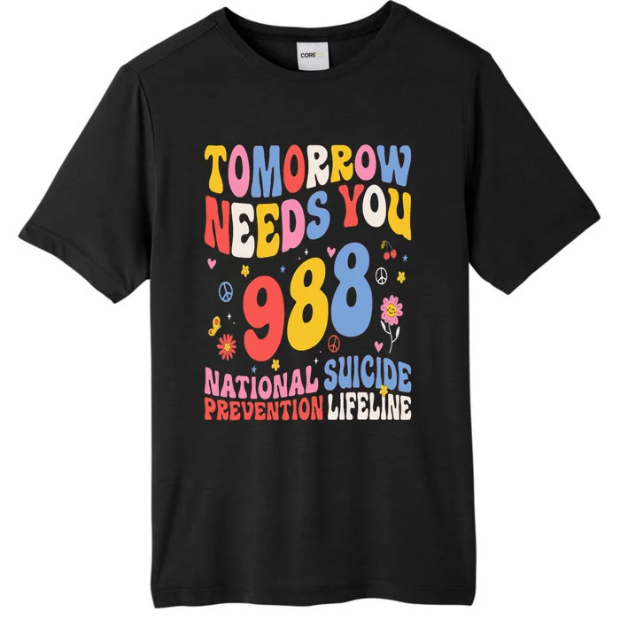 Retro Tomorrow Needs You 988 Suicide Prevention Awareness ChromaSoft Performance T-Shirt