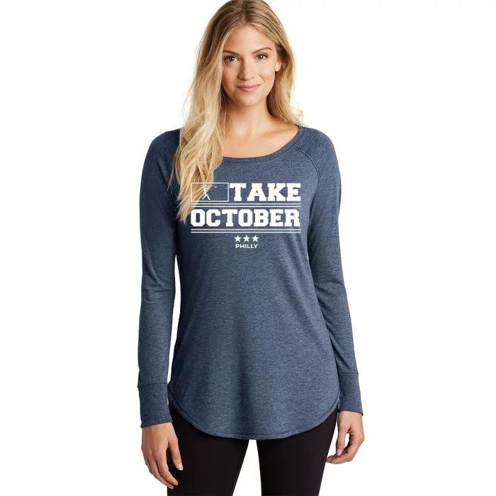 Retro Take October Philly_philadelphia Vintage Women's Perfect Tri Tunic Long Sleeve Shirt