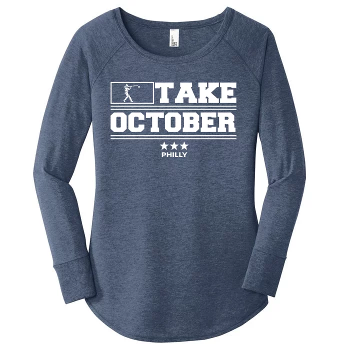 Retro Take October Philly_philadelphia Vintage Women's Perfect Tri Tunic Long Sleeve Shirt