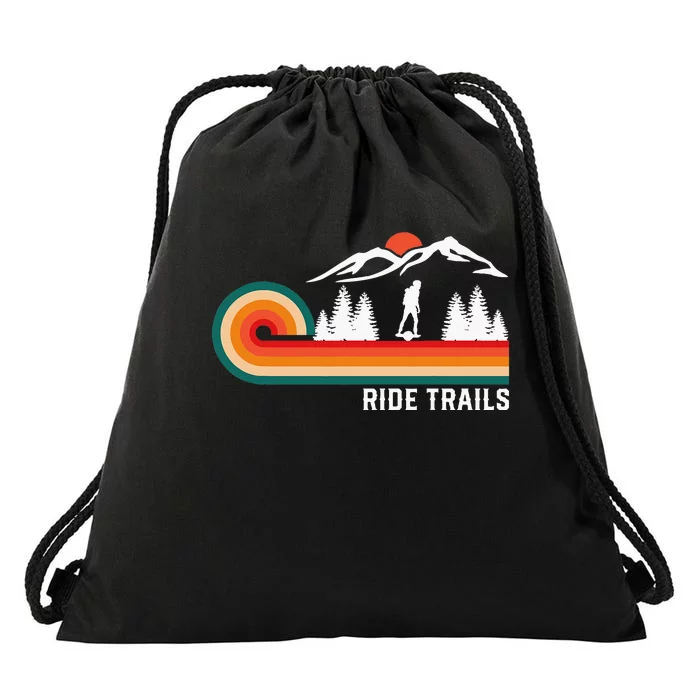 Ride Trails Onewheel Retro Vintage One Wheel Drawstring Bag