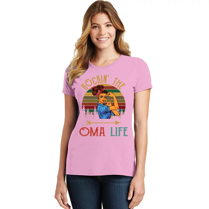 Rockin The Oma Life Grandparents Day For Oma Women's T-Shirt